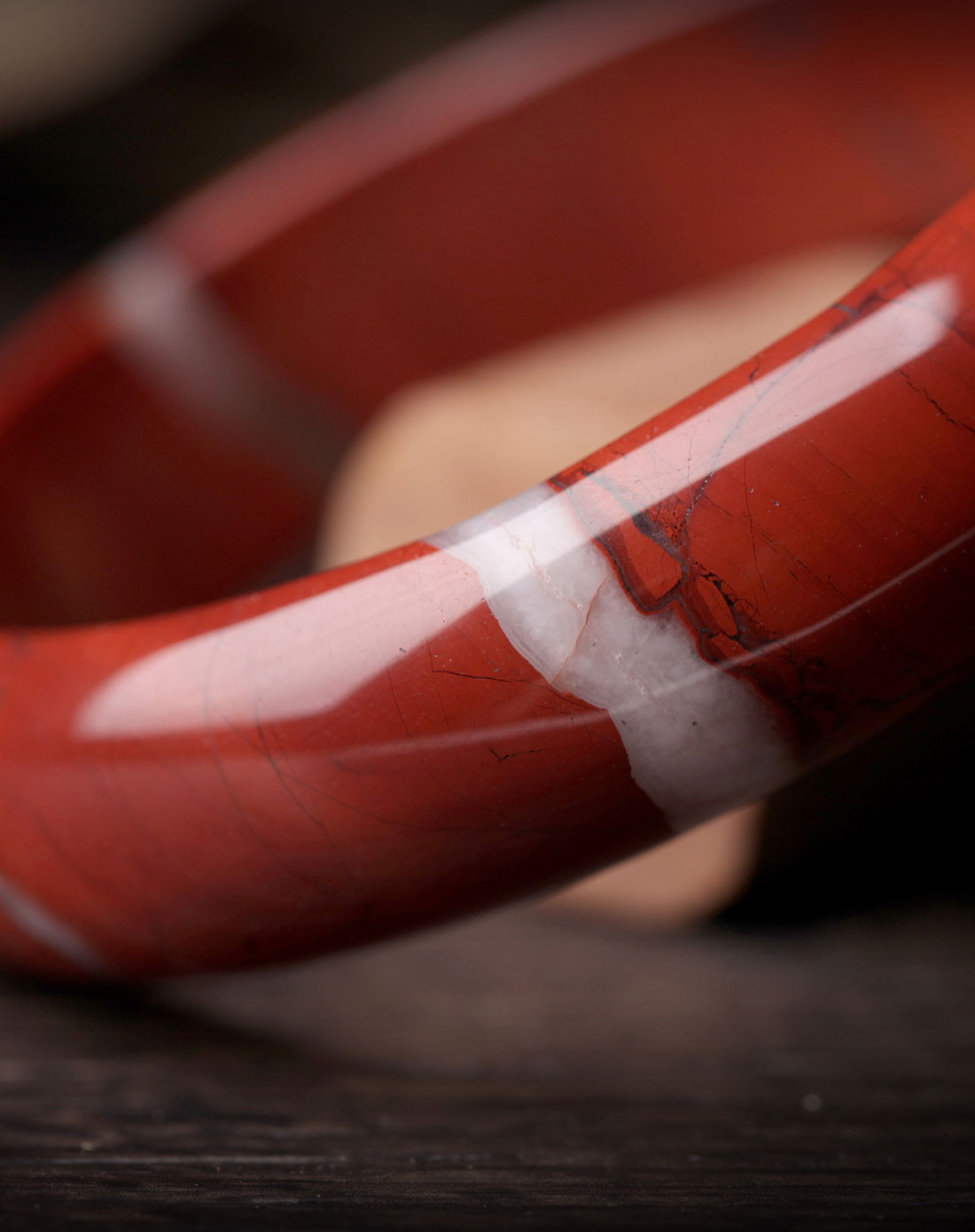 凤凰涅磐 琨瑶 民族分原创天然红石手镯优品