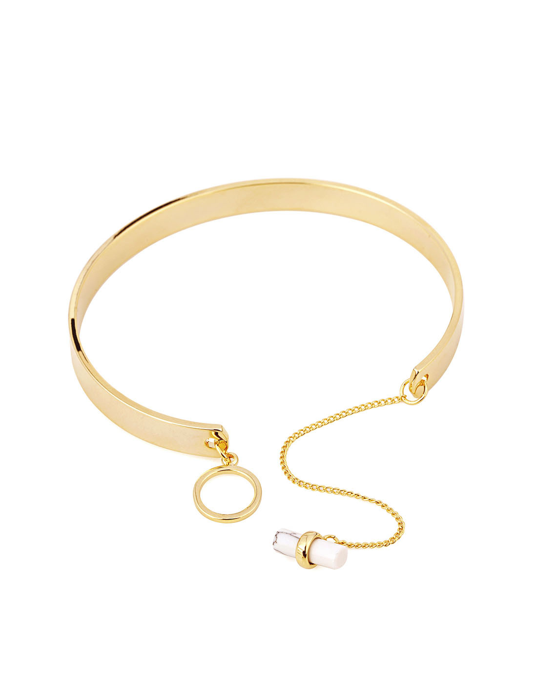 时尚百搭休闲通勤款宽版半镯半链女士手镯