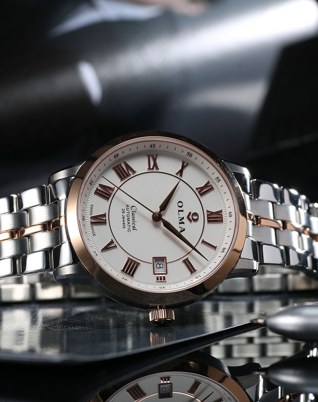 olma 罗马刻度机械男表c07.272.