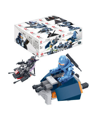 星钻积木正义红师套装8款御武甲机器人儿童益智拼插玩具