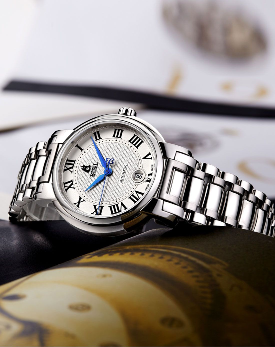 borel腕表专场依波路 传奇系列时尚罗马符自动机械男表egs1856n-251