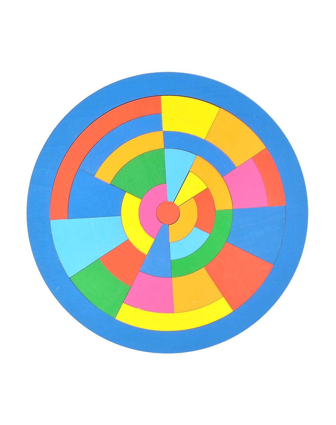 德国goki早教益智拼图椴木29片圆形拼板