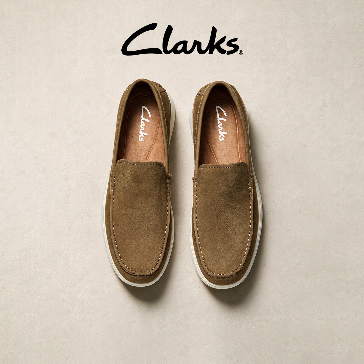 clarks Clarks其乐男款低帮套脚乐福鞋轻便商务通勤休闲豆豆鞋