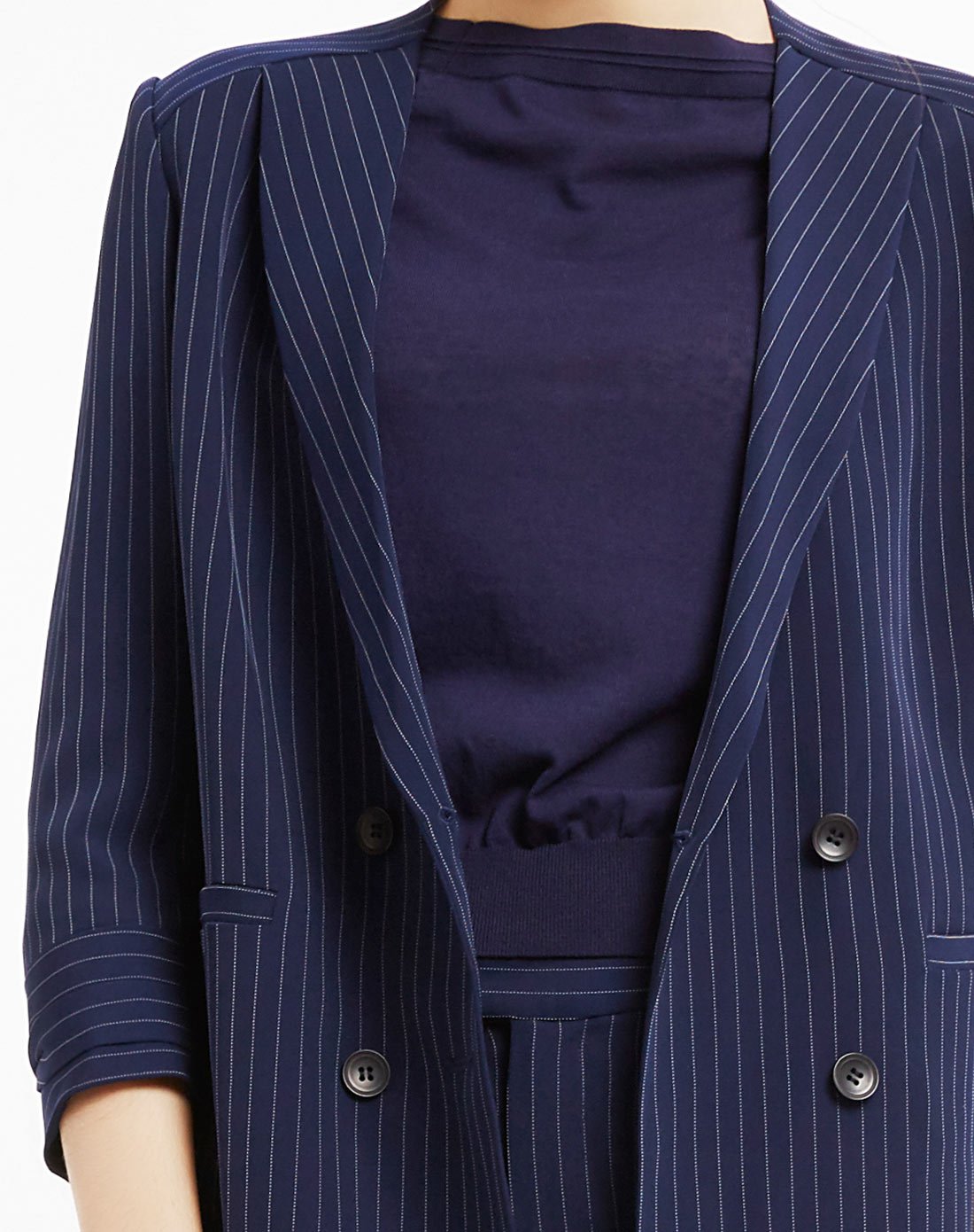 条纹西装午夜蓝