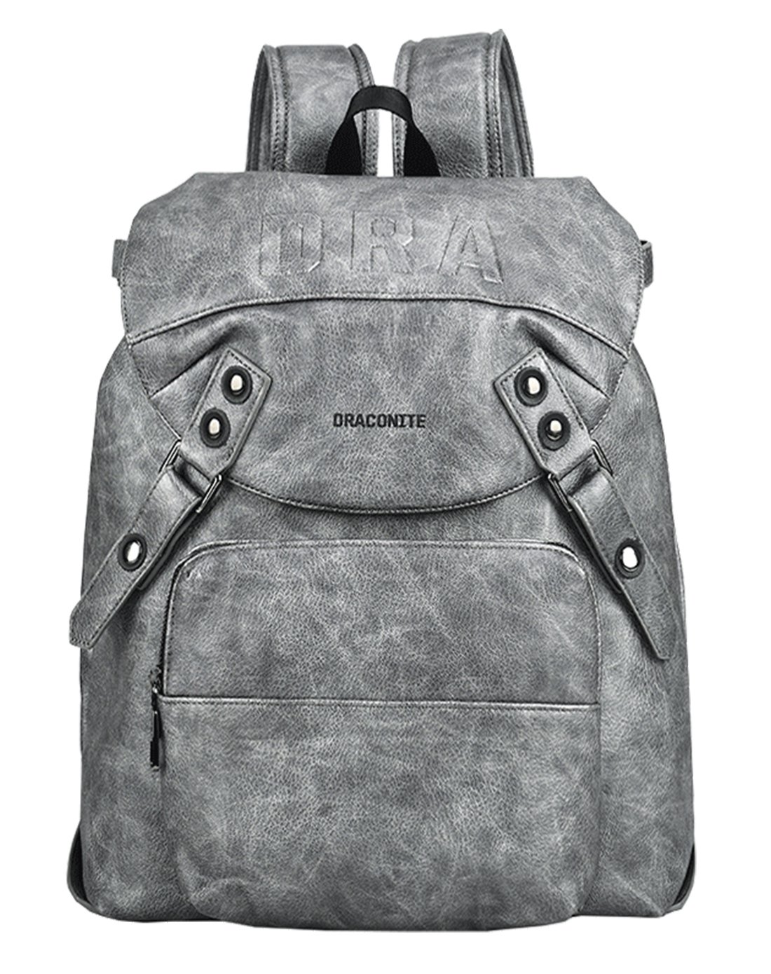 初弎&draconite男女包潮牌时尚字母双肩包男女大容量防水背包灰色1128