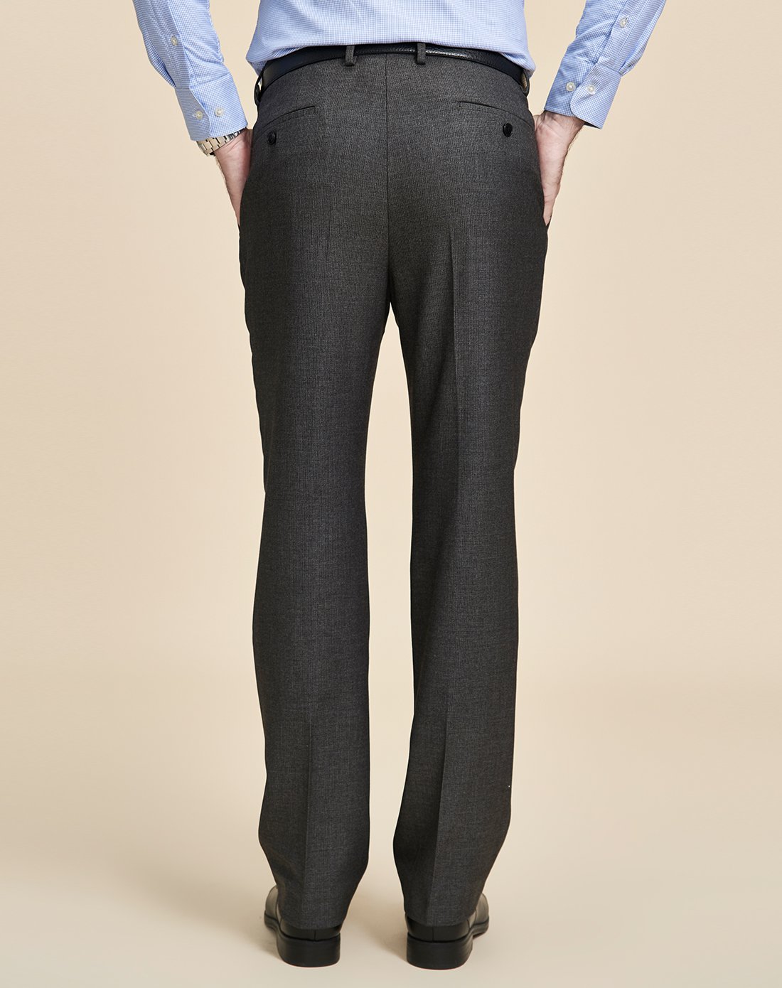 youngor/雅戈尔秋季新款男士直筒商务正装深灰长裤西裤