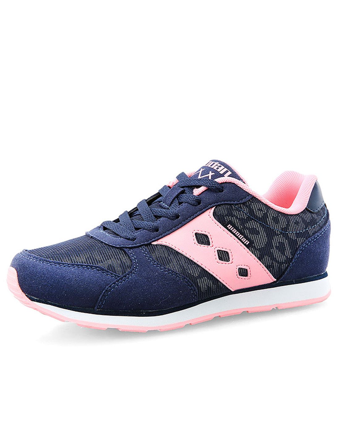 鸿星尔克&乔丹&匹克男女运动鞋女款蓝黑/闪亮粉经典鞋xm1650305蓝黑