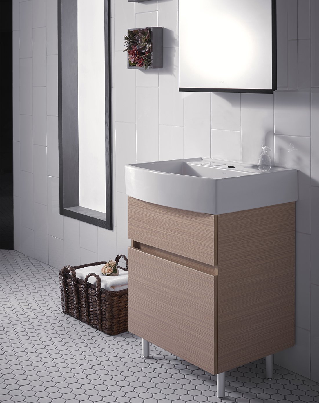 科勒kohler卫浴专场直发货kohler科勒浴室柜 玲纳浴室柜600mm(不含