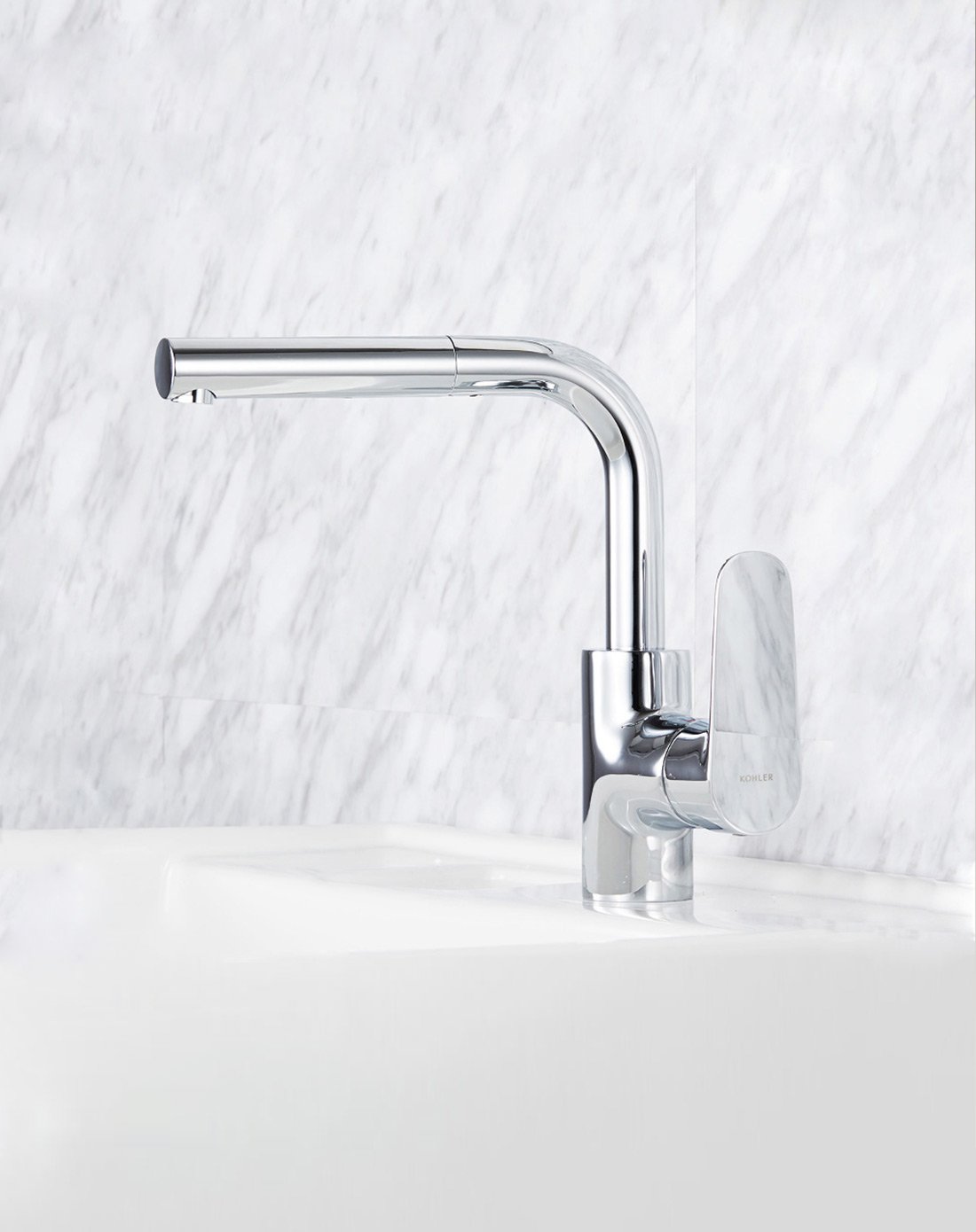 kohler科勒利奥抽拉式梳洗面盆龙头