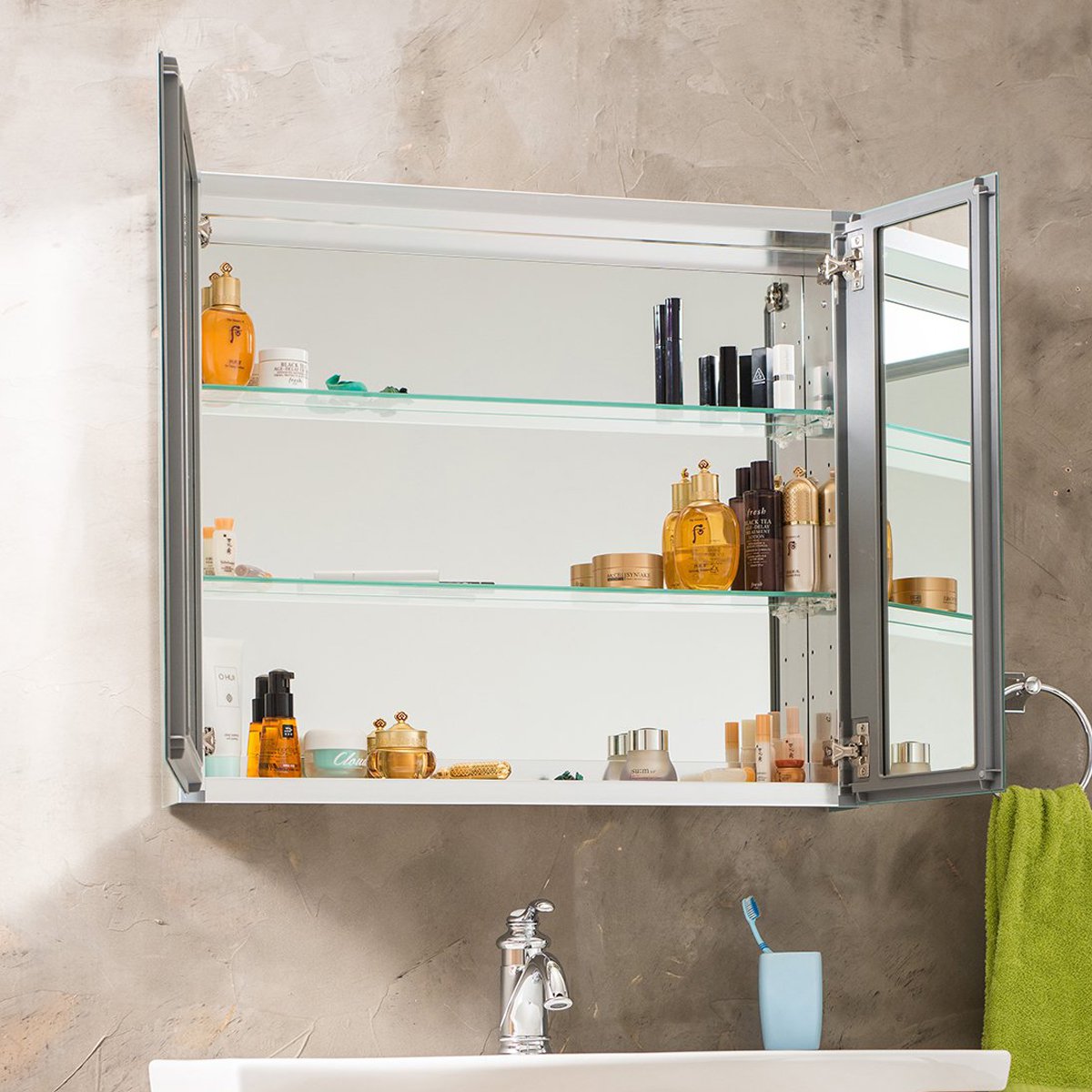 kohler科勒镜柜 依洛诗系列浴室家具镜柜浴室镜柜储物镜子开门化妆