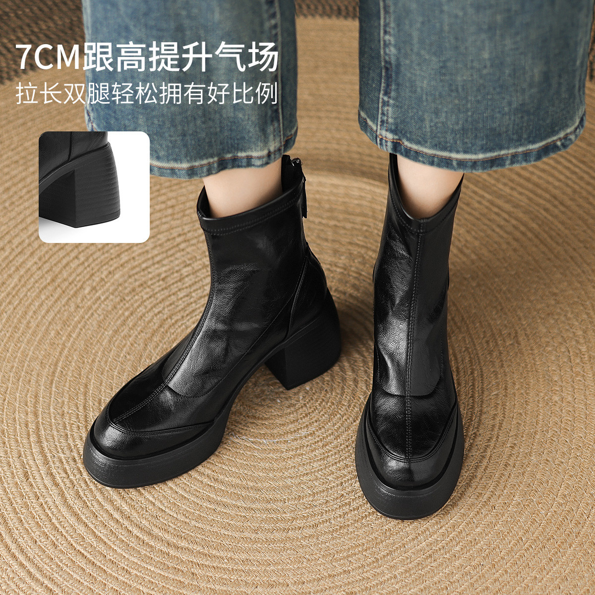 ������ ��/�޸�������ѥ��ѥŮ�ﶬ2025ͨ�ڵ����ָ߸�Ӣ��Ůѥ 195Ԫ