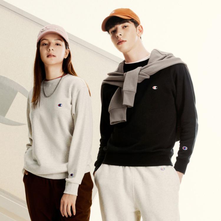 CHAMPION Champion 【品牌直营】秋冬情侣款潮流运动宽松小C标logo百搭长袖卫衣