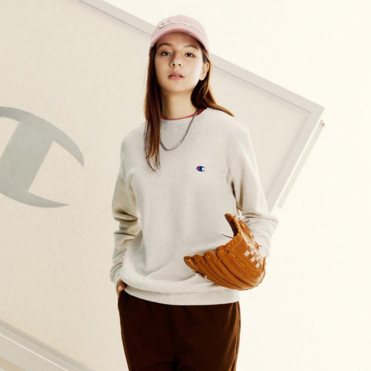 CHAMPION Champion 【品牌直营】秋冬情侣款潮流运动宽松小C标logo百搭长袖卫衣