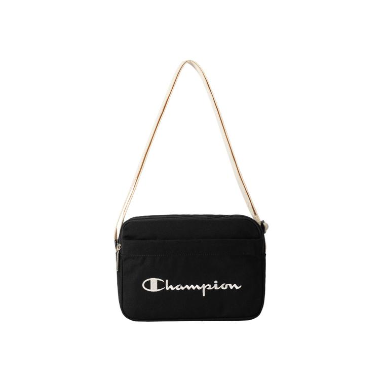 Champion 【品牌直营】男女同款斜挎包休闲logo单肩包 In Black