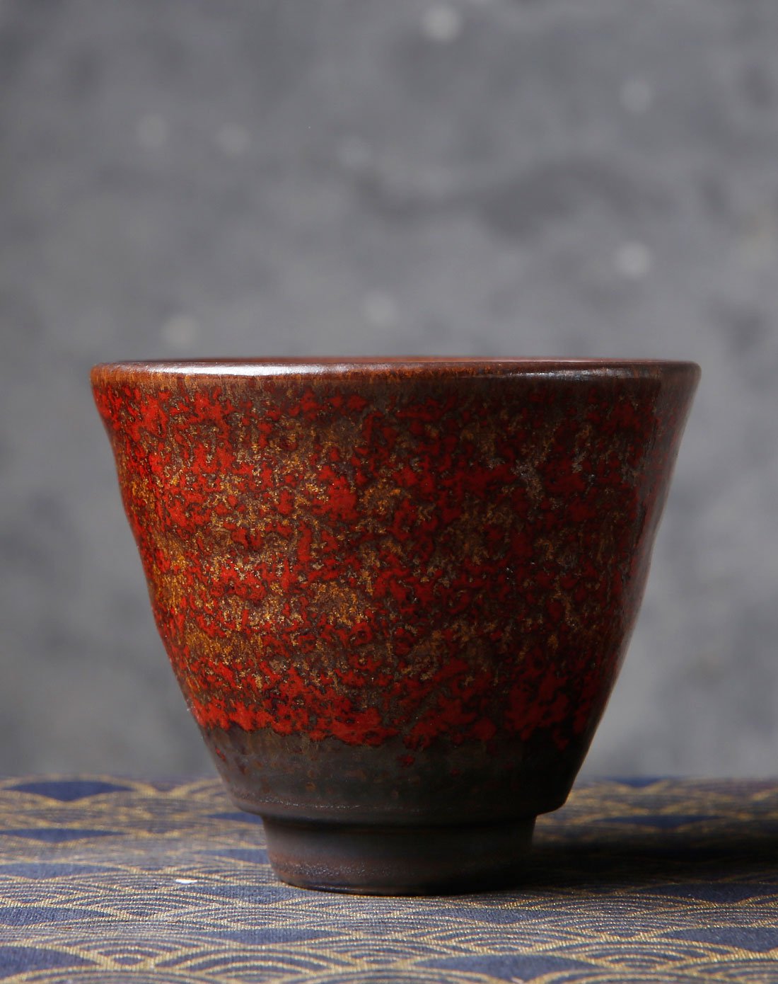 竹野吾家 釉变斗笠杯 单杯装绿色