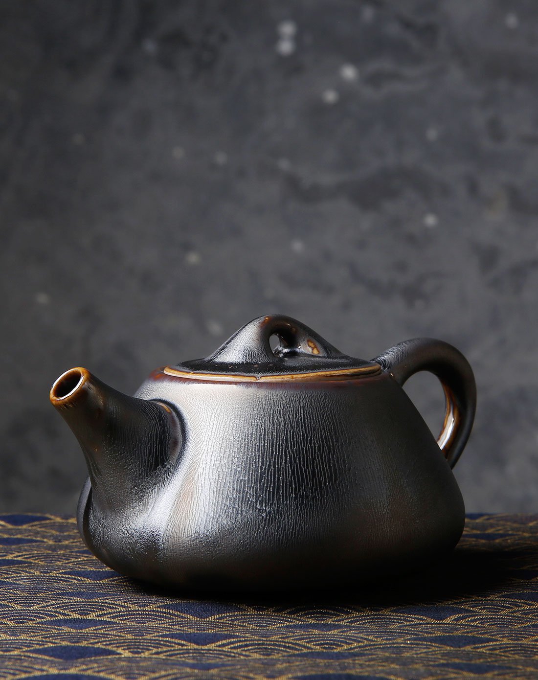 竹野吾家 雅山手工釉变茶壶