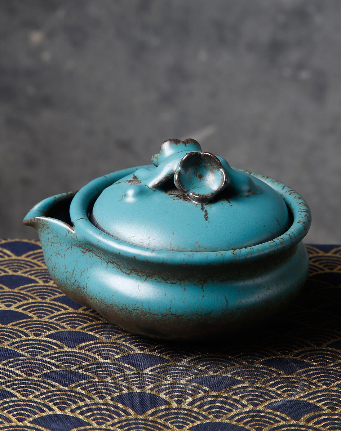 日本竹野吾家名师茶具专场日本进口 宝瓶手抓壶 a款绿色206-2_唯品会