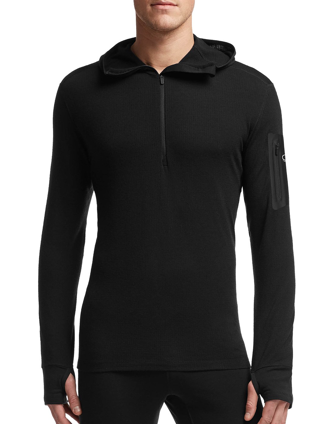 舒适速干男士黑色长袖卫衣