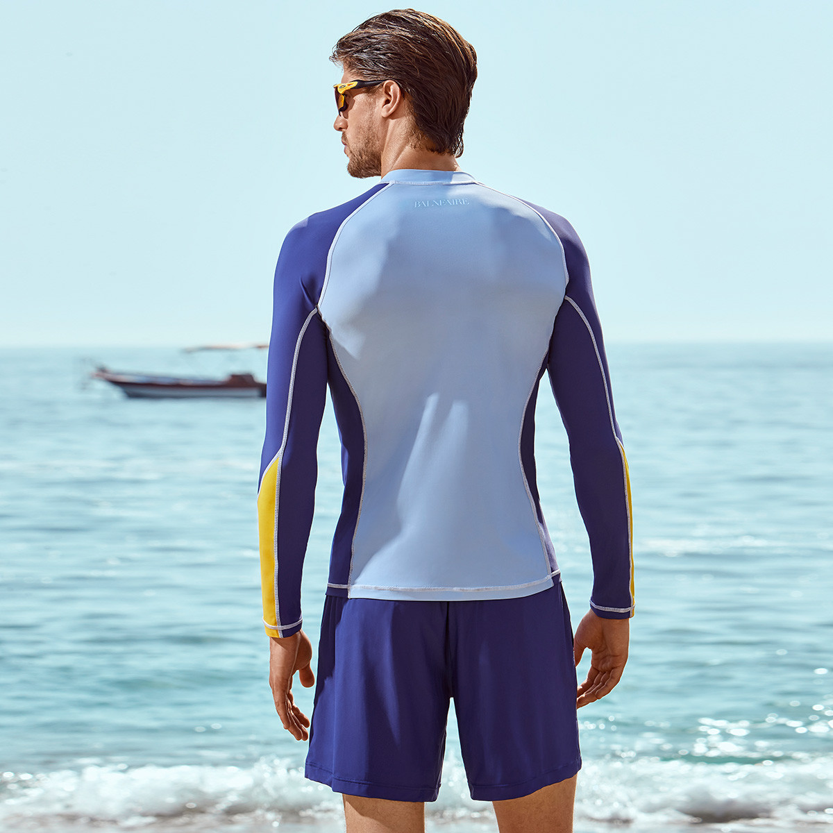 长袖防晒潜水冲浪泳衣男上衣 速干高弹亲肤泳装 温泉游泳度假