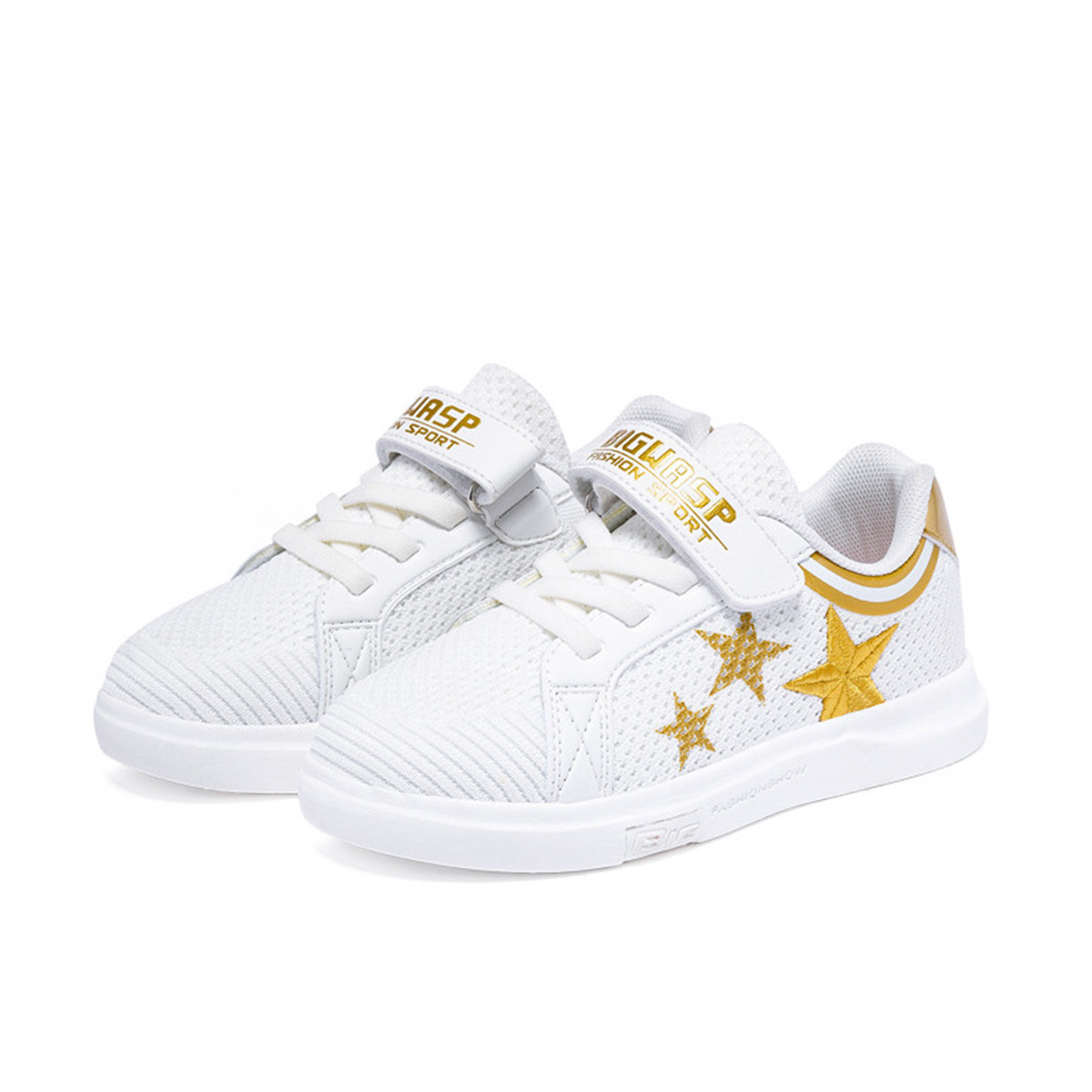 大黄蜂男童鞋儿童板鞋19春季新款休闲女童小白鞋【26-38】