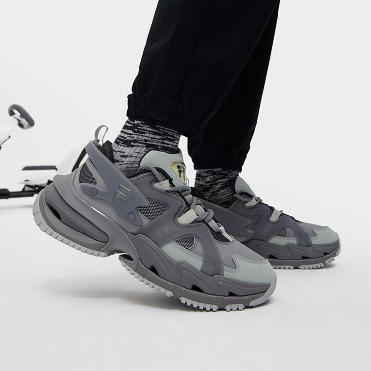 Fila 【铠甲鞋】男鞋fusion系列潮流运动休闲鞋男士机能老爹鞋 In Gray