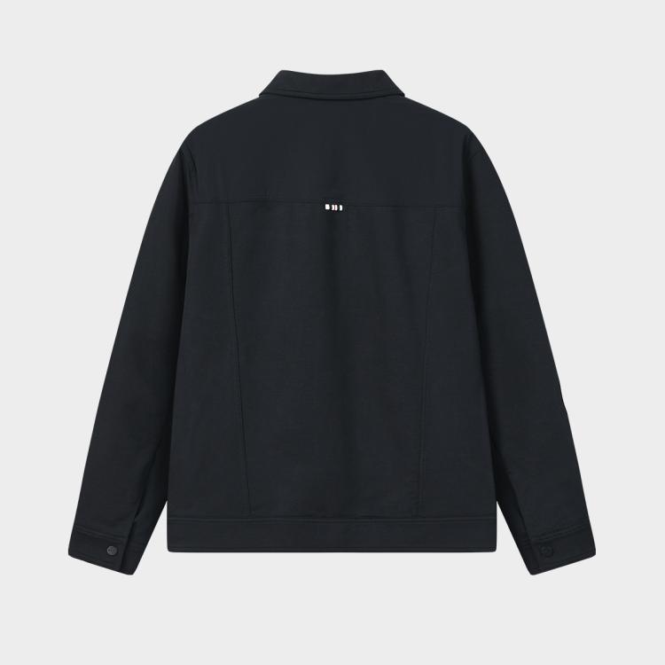 FILA 斐乐行政夹克丨商务行政夹克男士时尚工装微弹舒适针织长袖外套