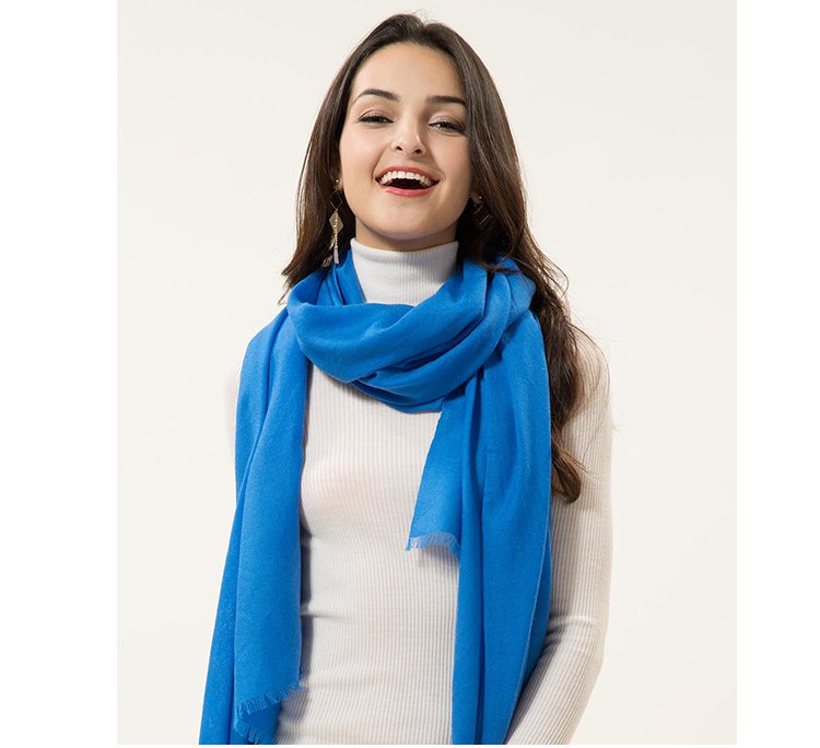 春夏薄款空调巾防晒巾新品纯色长巾轻奢超大款空调披肩