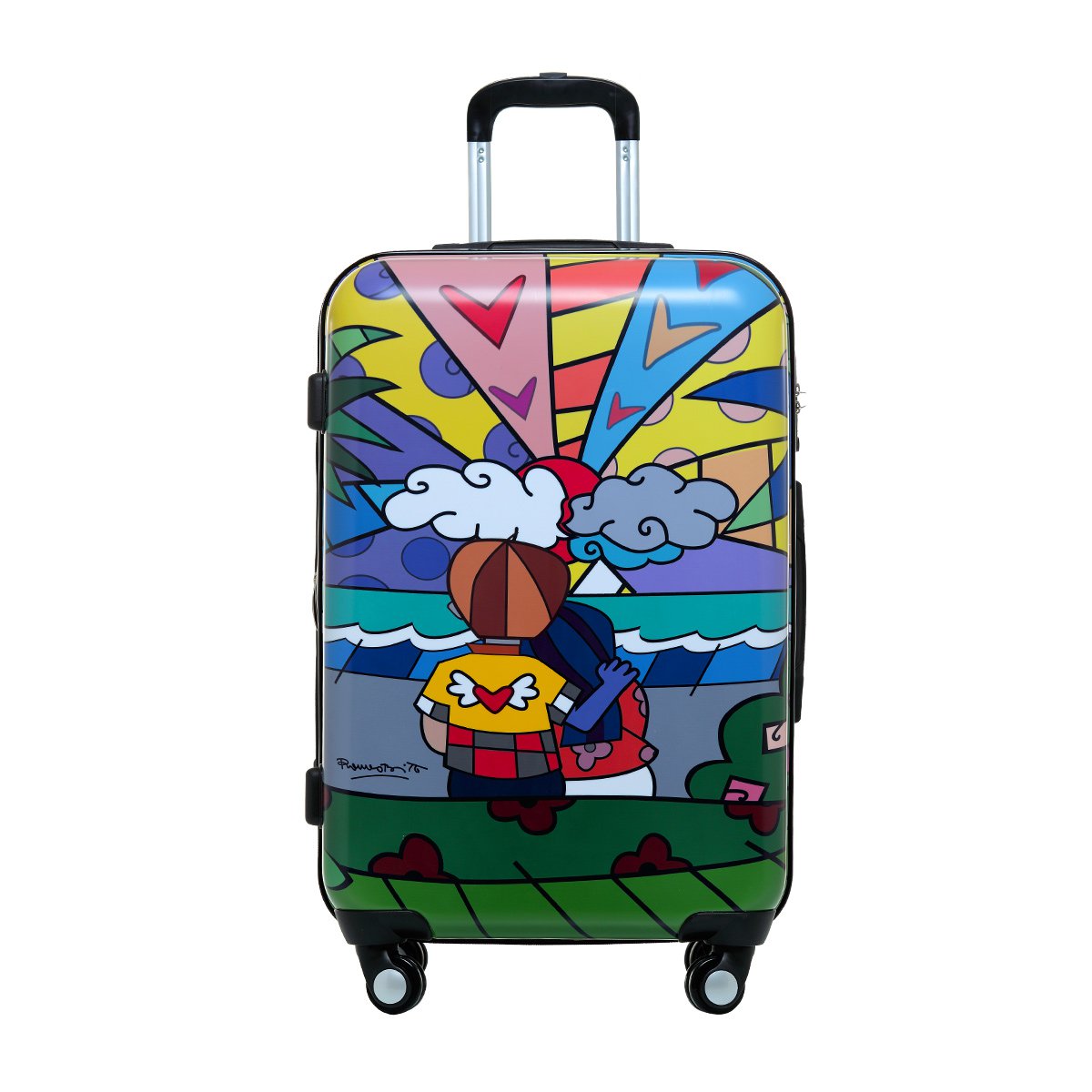 涂鸦人物系列大容量可扩展旅行箱20寸男拉杆箱女密码锁万向轮行李箱
