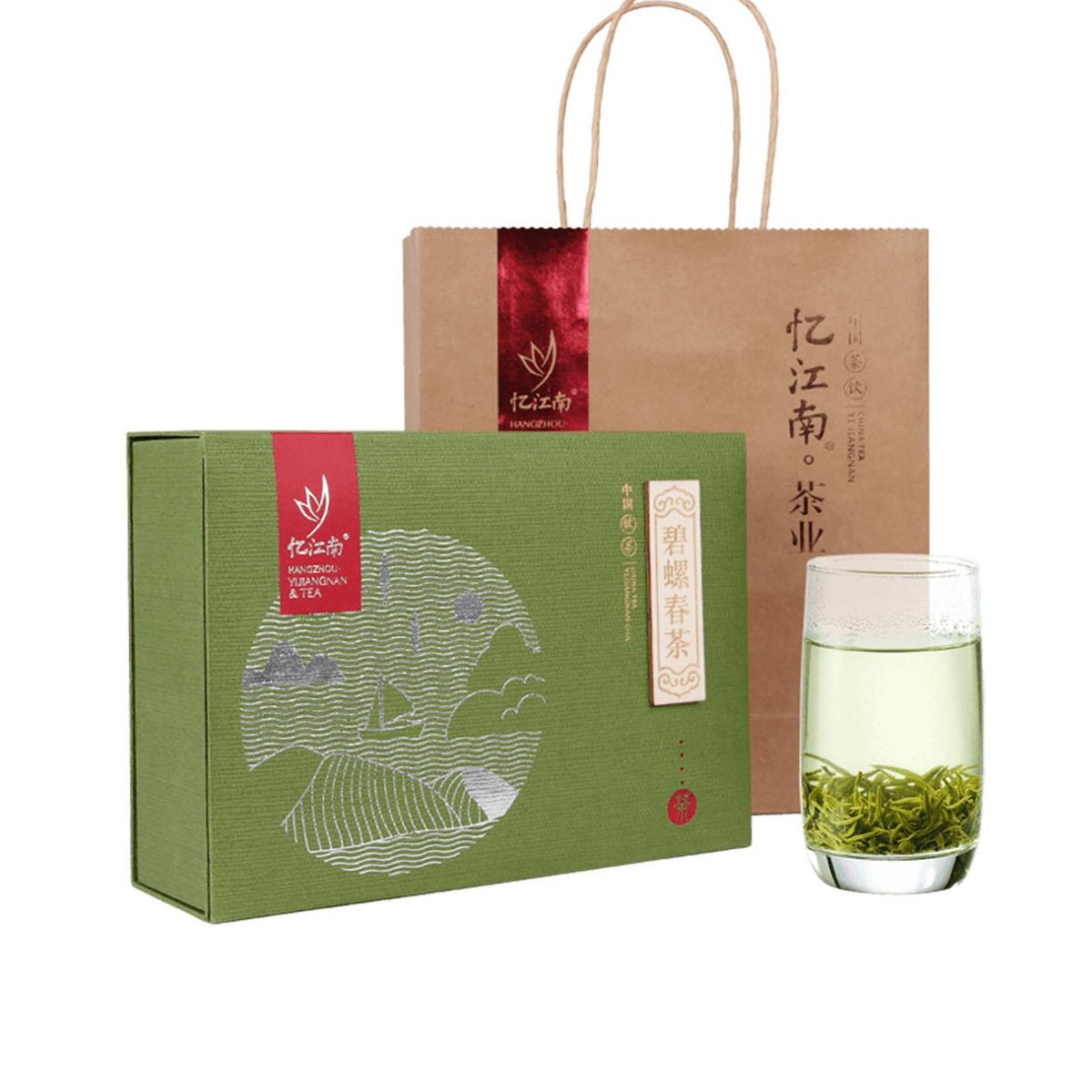 忆江南特级碧螺春绿茶礼盒装 200茶叶 碧螺春茶叶 伴手礼692379070941