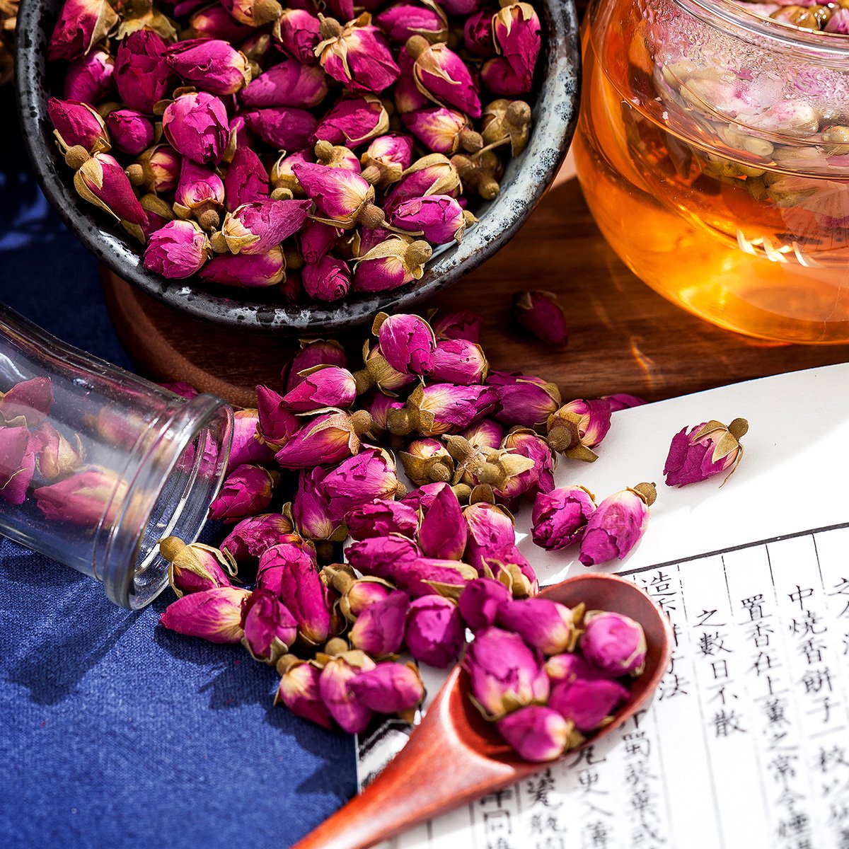 花茶 玫瑰花茶50g*2瓶 干玫瑰花 玫瑰花花茶 玫瑰茶花果茶花草茶