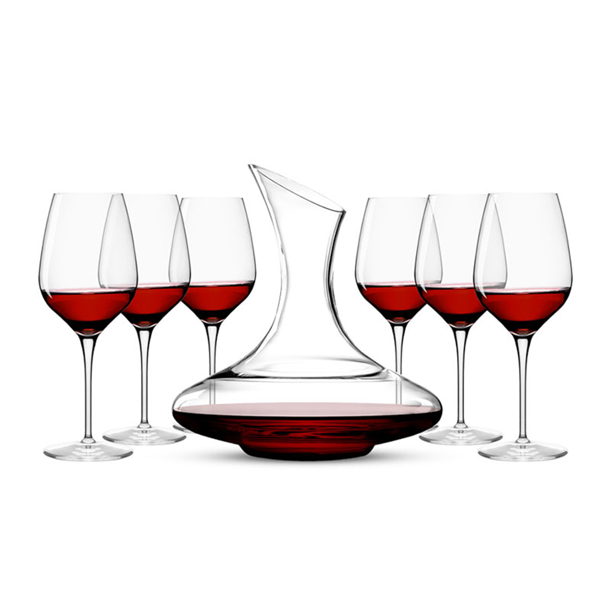 启尔cheer 意大利进口红酒杯高脚杯6个   精美醒酒器 萄酒酒酒杯套装