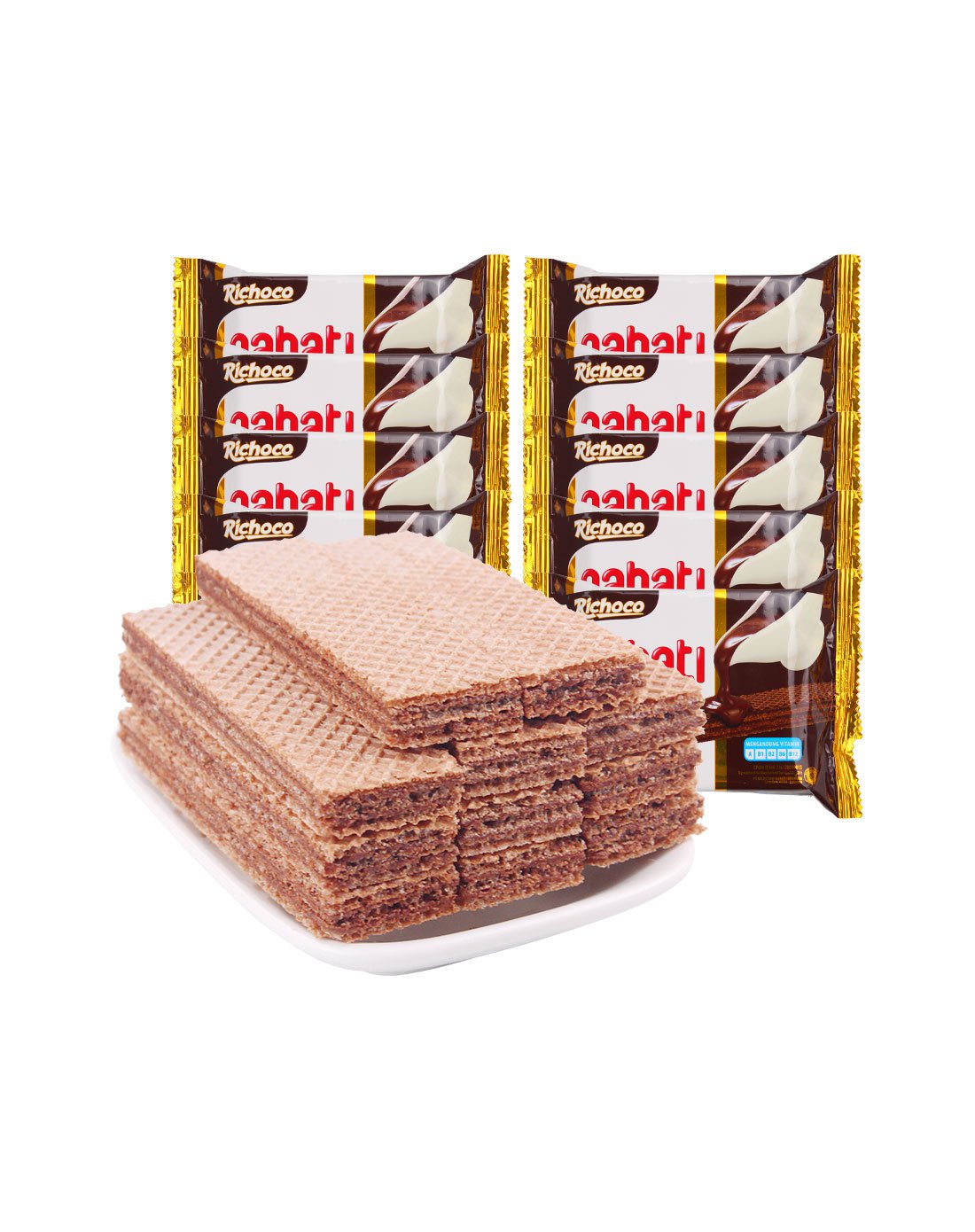 纳宝帝巧克力味威化饼干58克*10