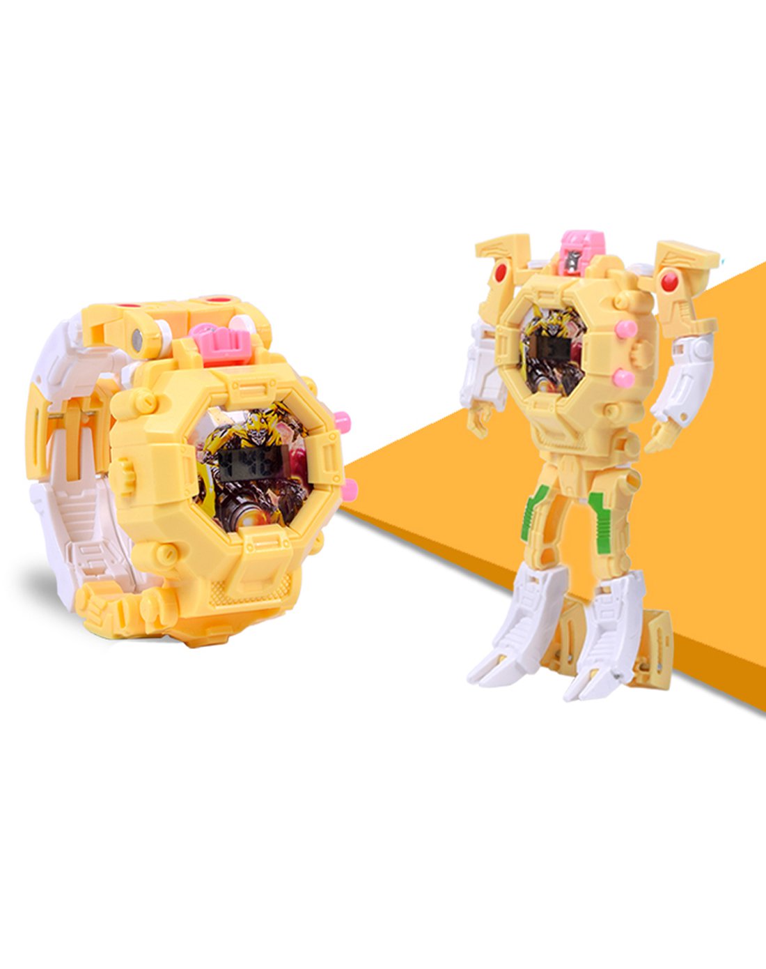 【可看时间日期】百变电子机甲变形机器人手表