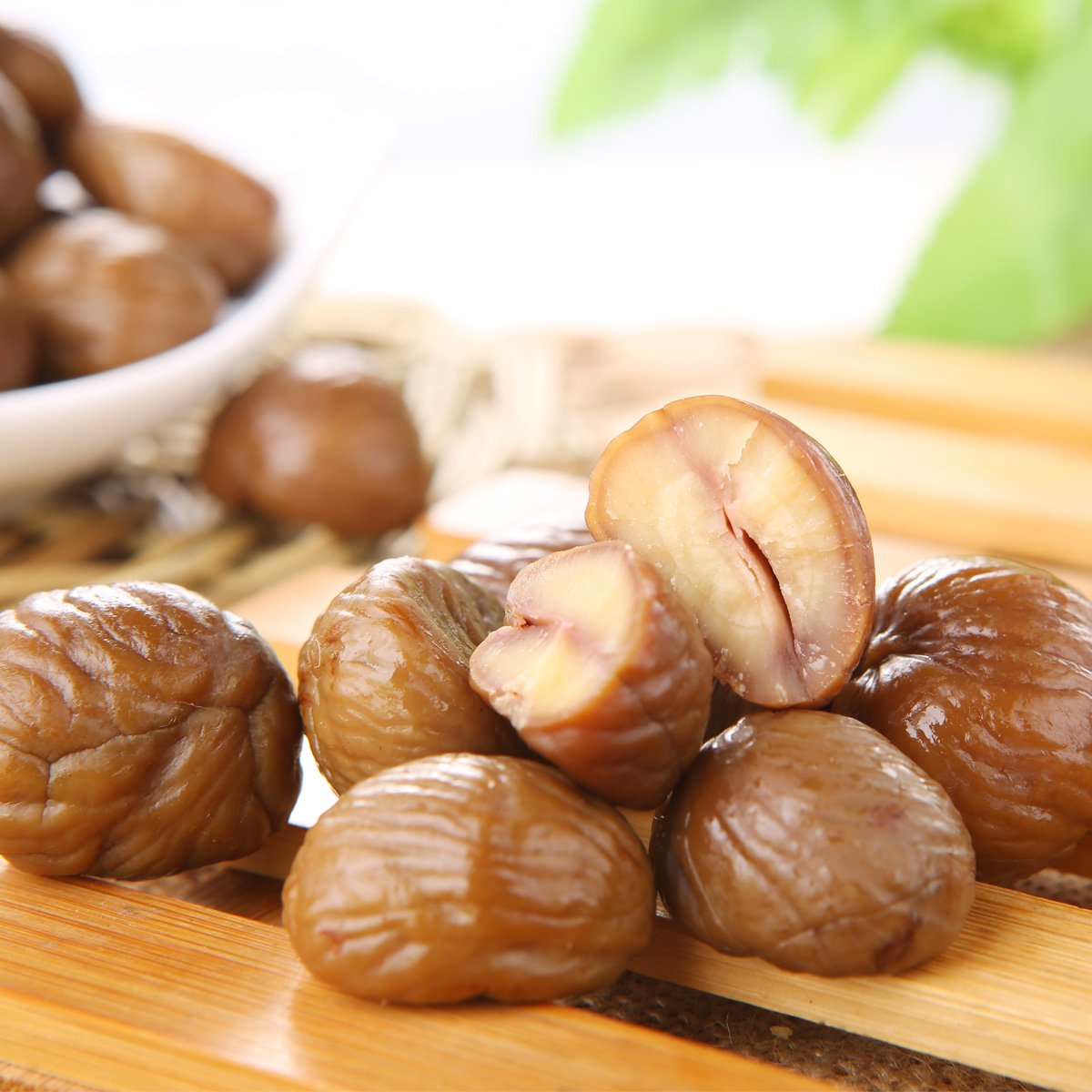 神栗有机宽城板栗仁甘栗仁新鲜熟炒栗子仁88g*3袋即食零食坚果