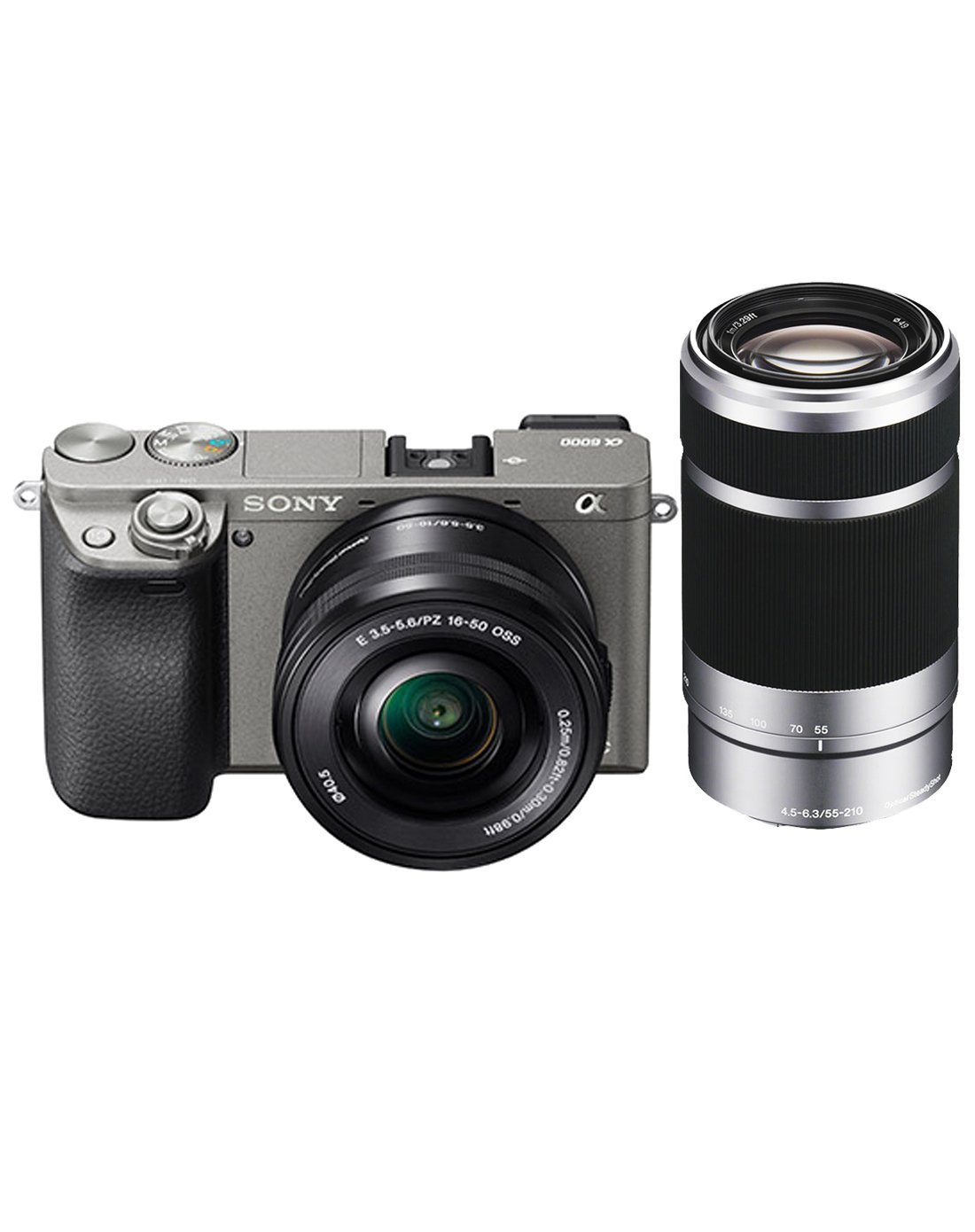 索尼微单爆款a6000l(含16-50&55-210)长焦双镜头微单相机 灰色 64g