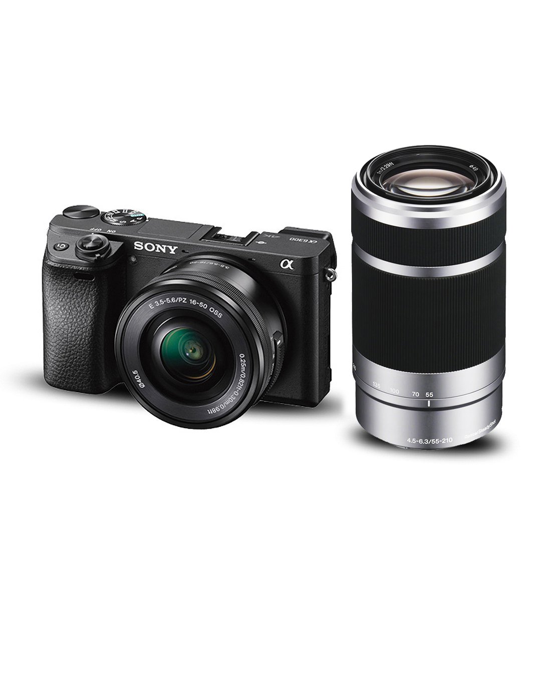 索尼a6300l(含16-50&55-210) 长焦双镜头 黑色 64g旅行豪华套装 金属