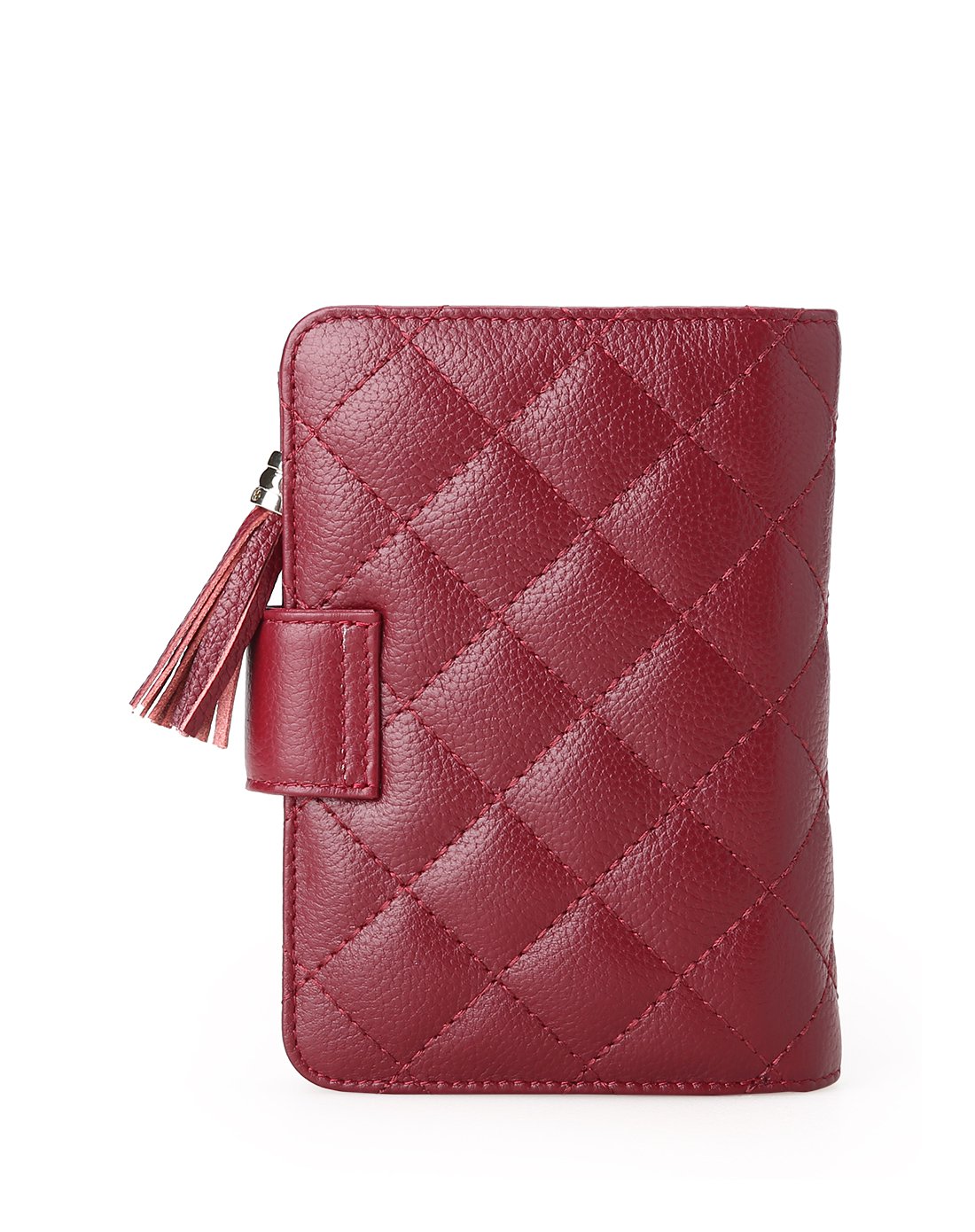 红谷钱包女拉链牛皮时尚钱夹短款女士钱包