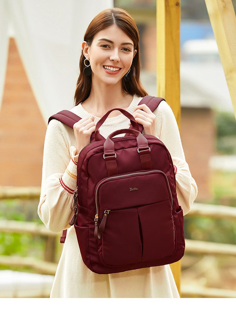 2020新款时尚女款电脑包大容量旅行背包布包双肩背包