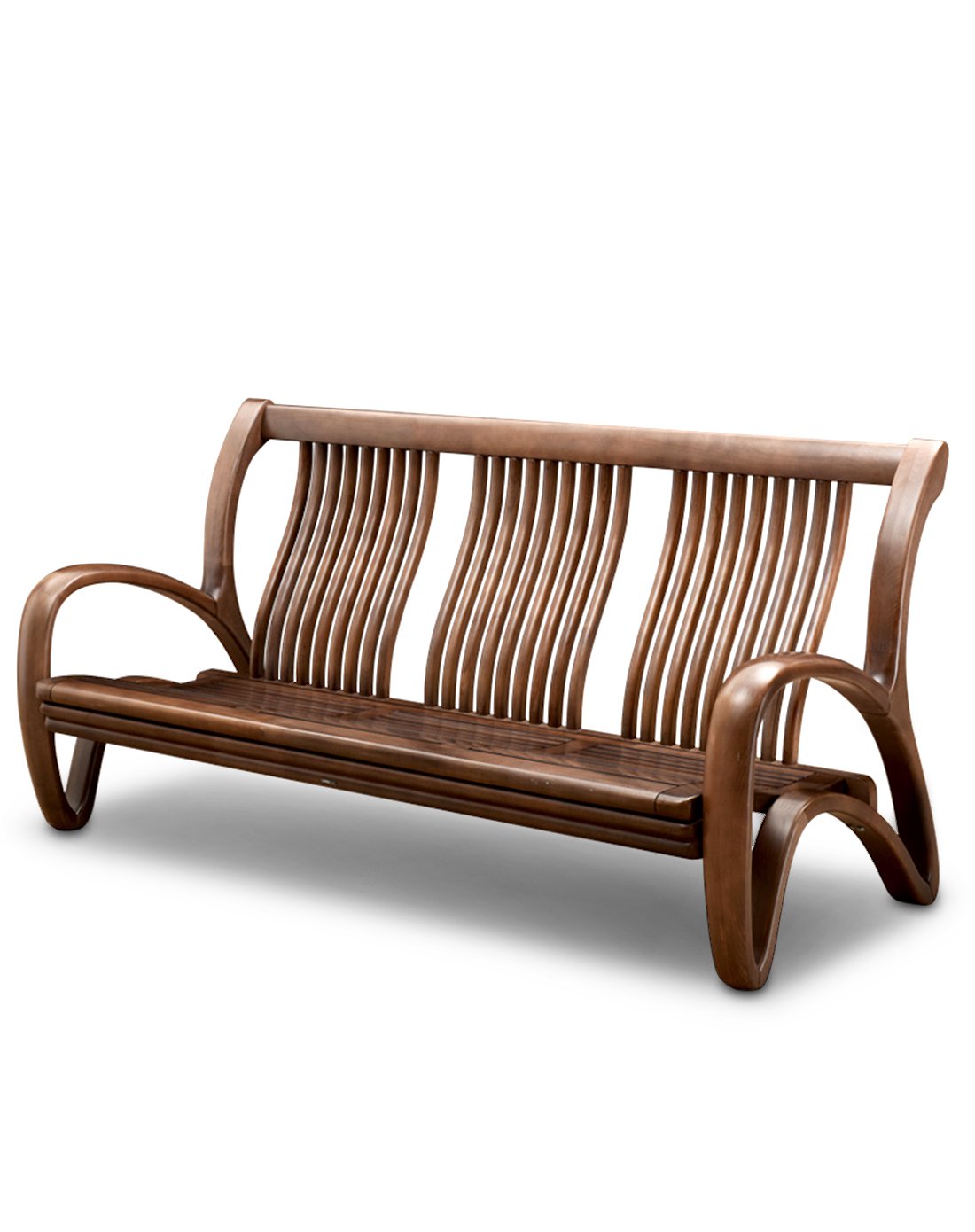 联邦家具专场直发货新实木沙发客厅小户型简约木质2人座棕色wphk16208