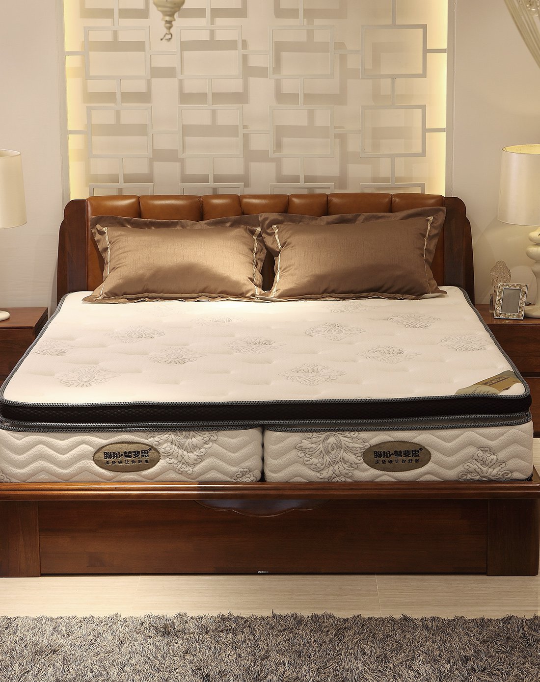 天然蚕丝双人折叠弹簧床垫1.8榻榻米席梦思