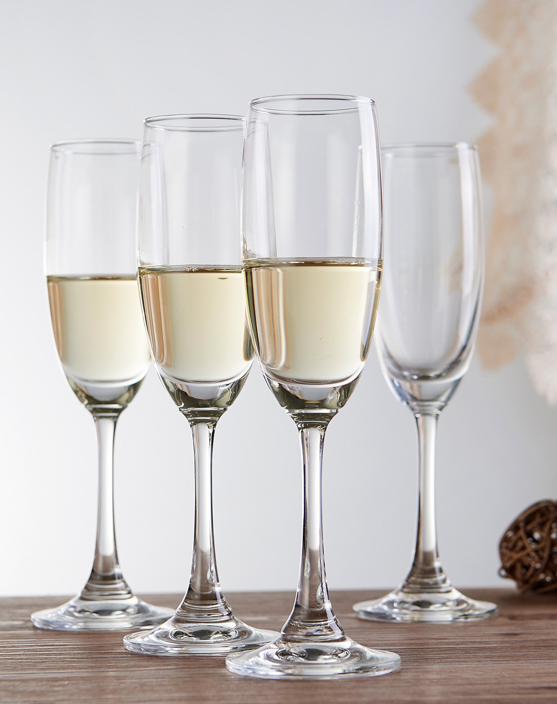 ocean进口无铅玻璃笛形香槟杯165ml四只