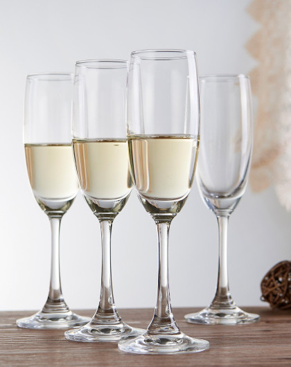 ocean进口无铅玻璃笛形香槟杯165ml四只其他颜色