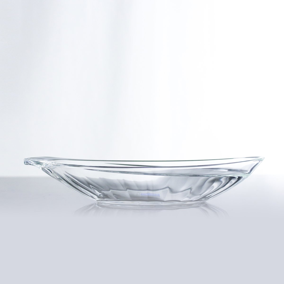 泰国进口无铅玻璃船形冷菜碟冰淇淋碟香蕉船凉菜盘子2只