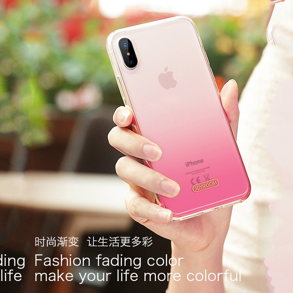 苹果x手机壳 iphonex手机壳 时尚渐变系列 手机壳i8蔚蓝系列粉色_唯品