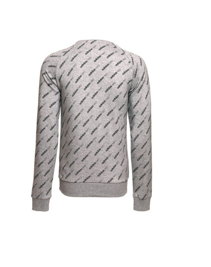 字母印花 男子灰色卫衣套头衫