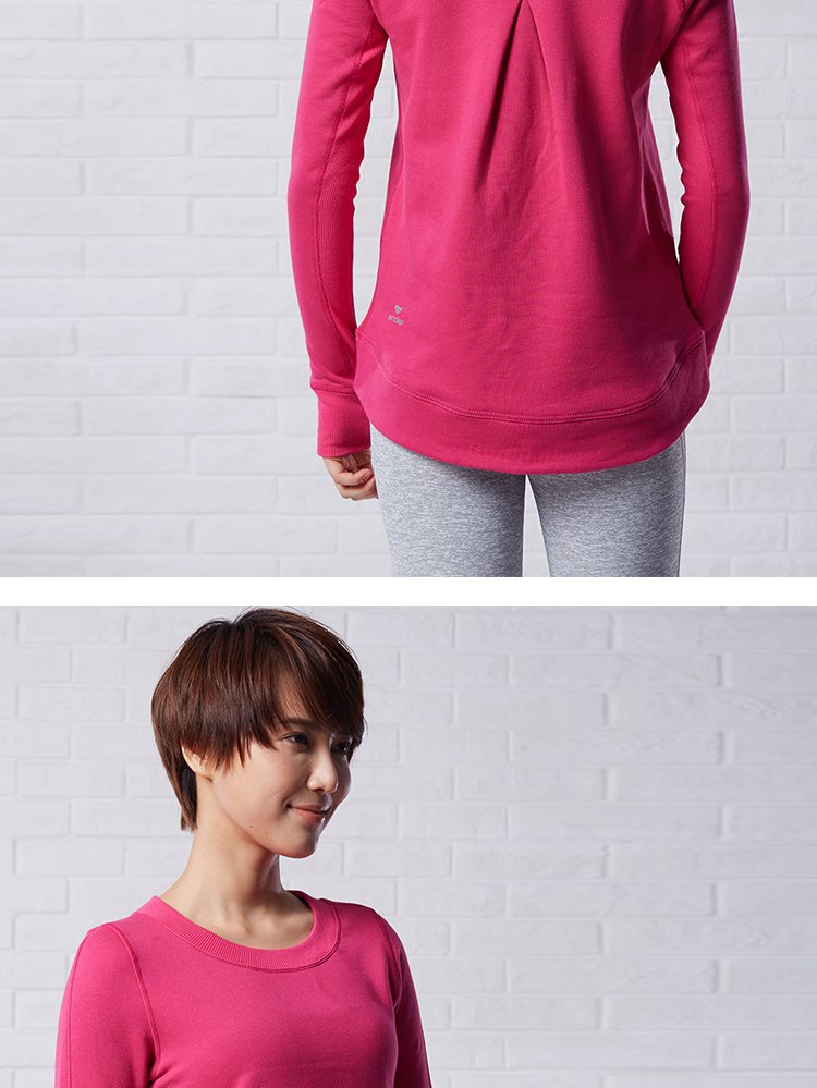 时尚休闲 套指休闲长袖运动t恤 经典百搭