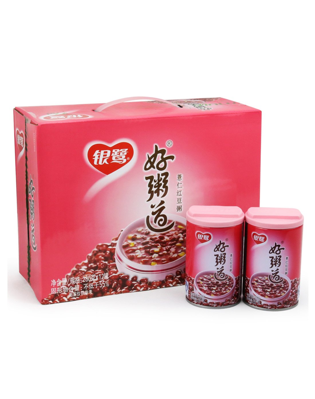 银鹭 好粥道 薏仁红豆八宝粥 280g*12罐 整箱装