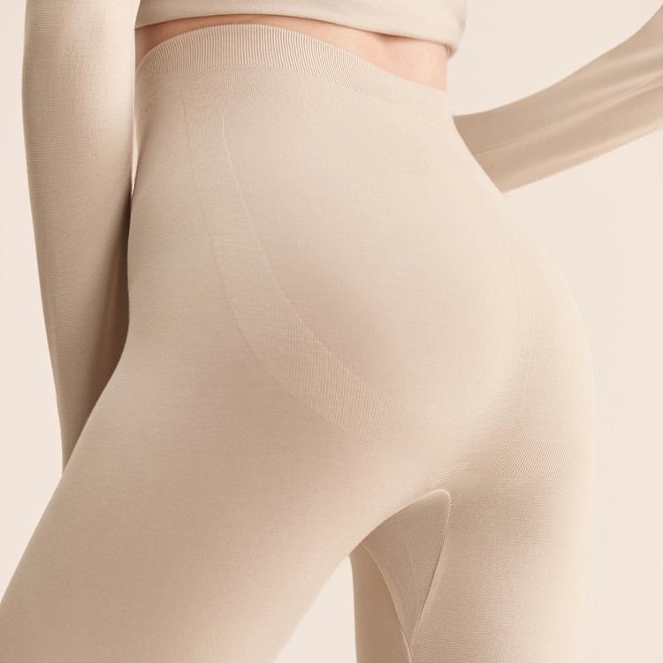 芬腾 【轻塑美体 收腰显瘦】保暖蕾丝领女士保暖打底内衣套装女秋衣裤