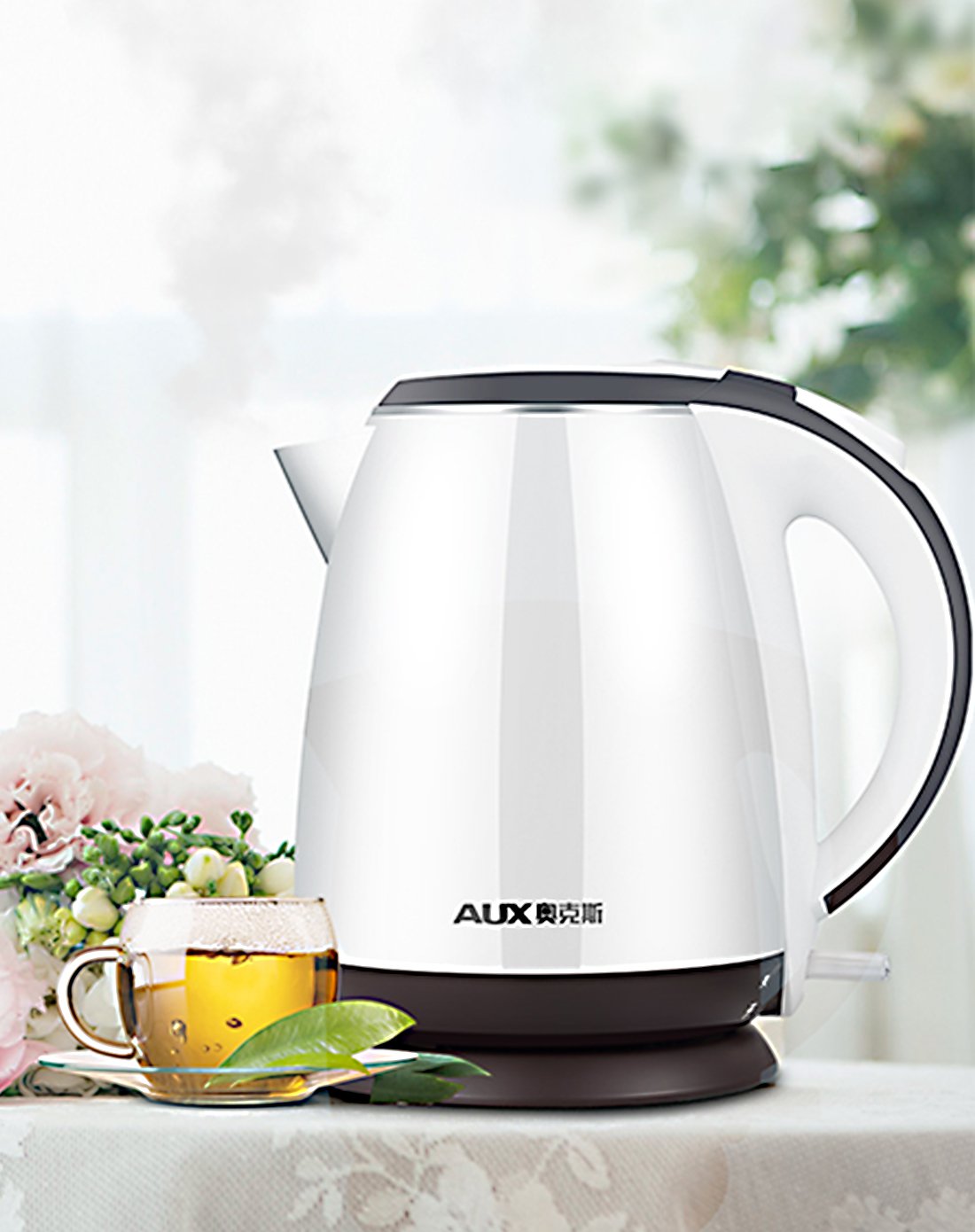 【高效烧水】奥克斯hx-a1503s 304不锈钢家用1.