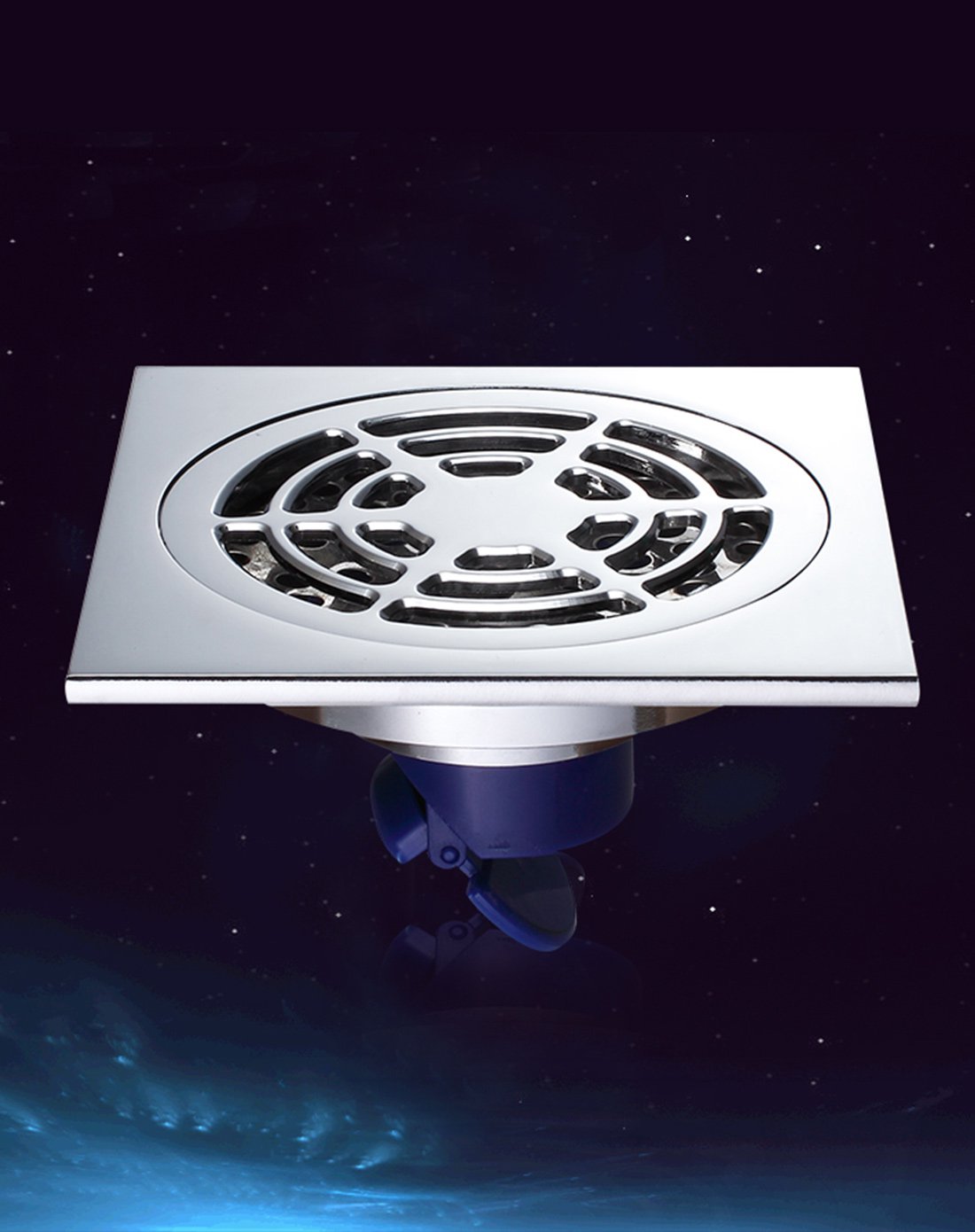 全铜自闭式防臭防堵普通地漏